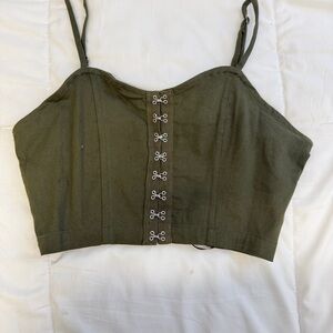 Olive Green Women's Crop Top